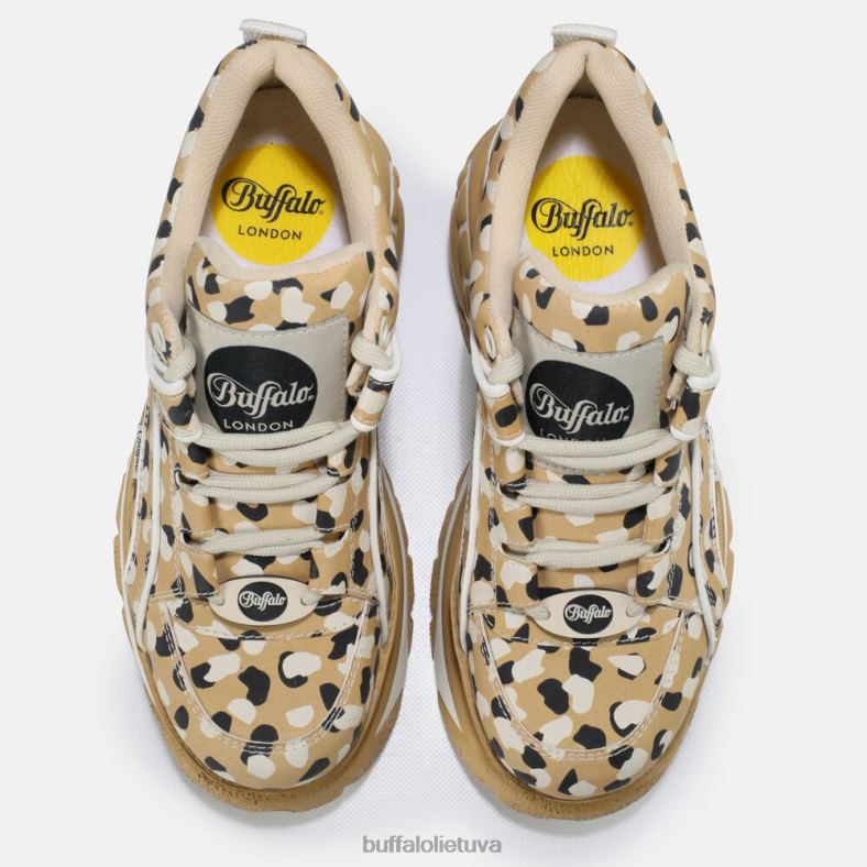 klasikiniai žemi odiniai sportbačiai Buffalo balta juoda4D4XB702 |sportbačiai