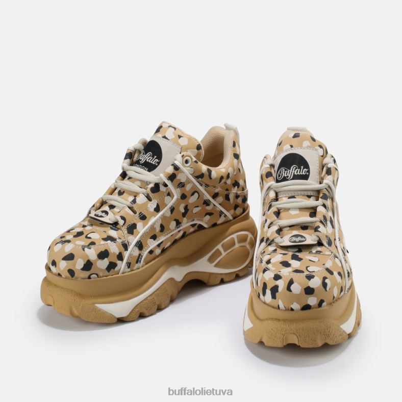 klasikiniai žemi odiniai sportbačiai Buffalo balta juoda4D4XB702 |sportbačiai