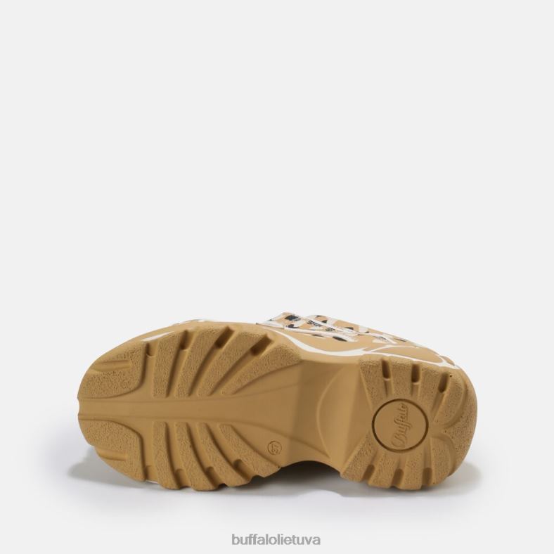 klasikiniai žemi odiniai sportbačiai Buffalo balta juoda4D4XB702 |sportbačiai