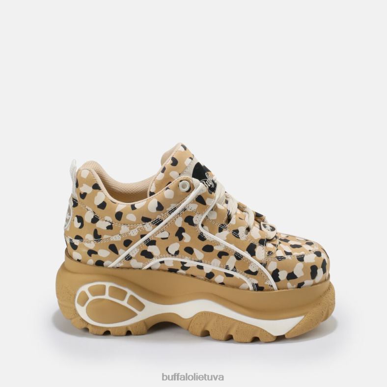 klasikiniai žemi odiniai sportbačiai Buffalo balta juoda4D4XB702 |sportbačiai