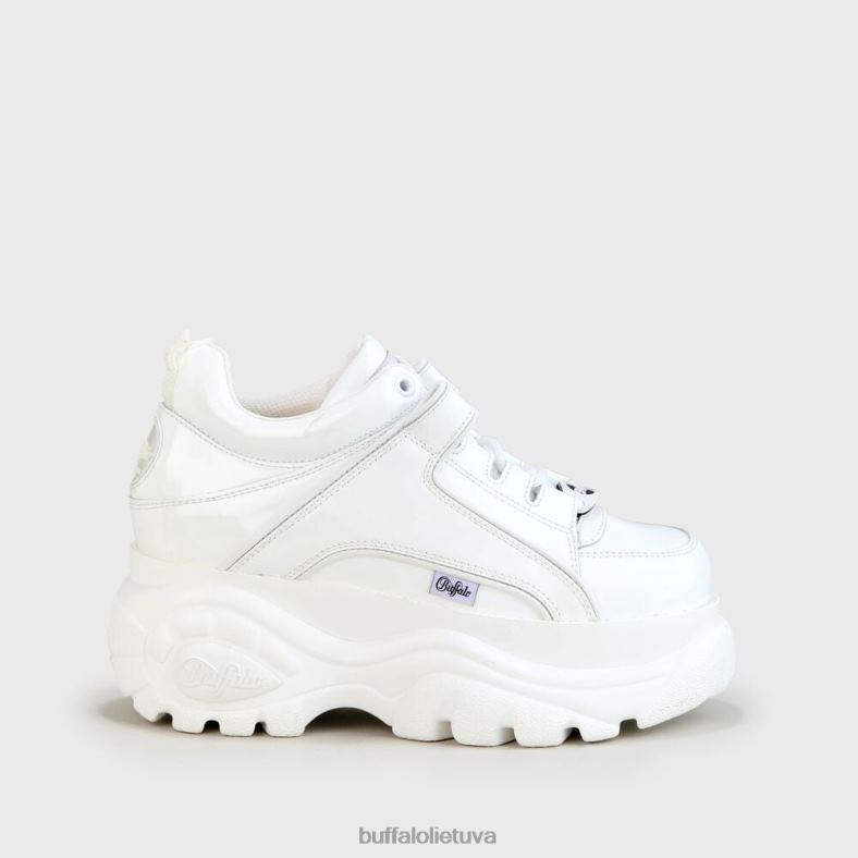 klasikiniai žemi odiniai sportbačiai Buffalo baltas4D4XB315 |sportbačiai