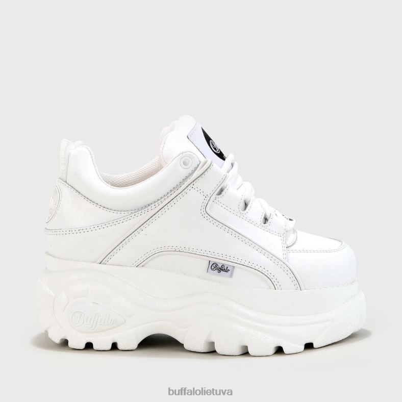 klasikiniai žemi odiniai sportbačiai Buffalo baltas4D4XB687 |sportbačiai