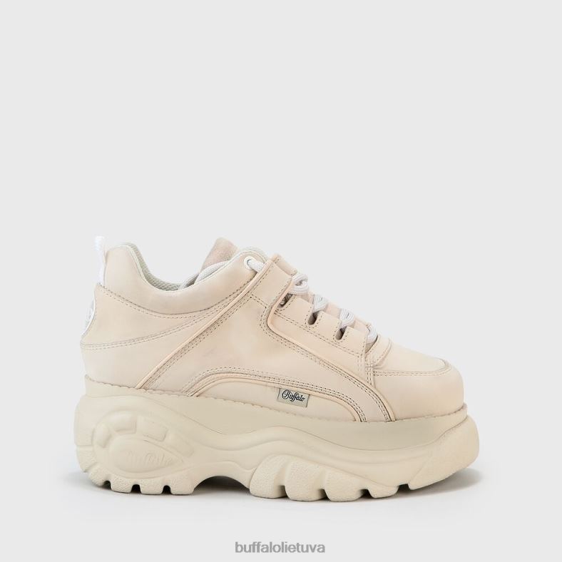 klasikiniai žemi odiniai sportbačiai Buffalo kremas4D4XB352 |sportbačiai