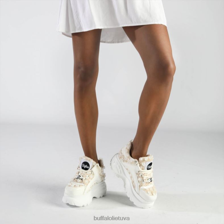 klasikiniai žemi sportbačiai Buffalo baltas žydėjimas4D4XB136 |sportbačiai