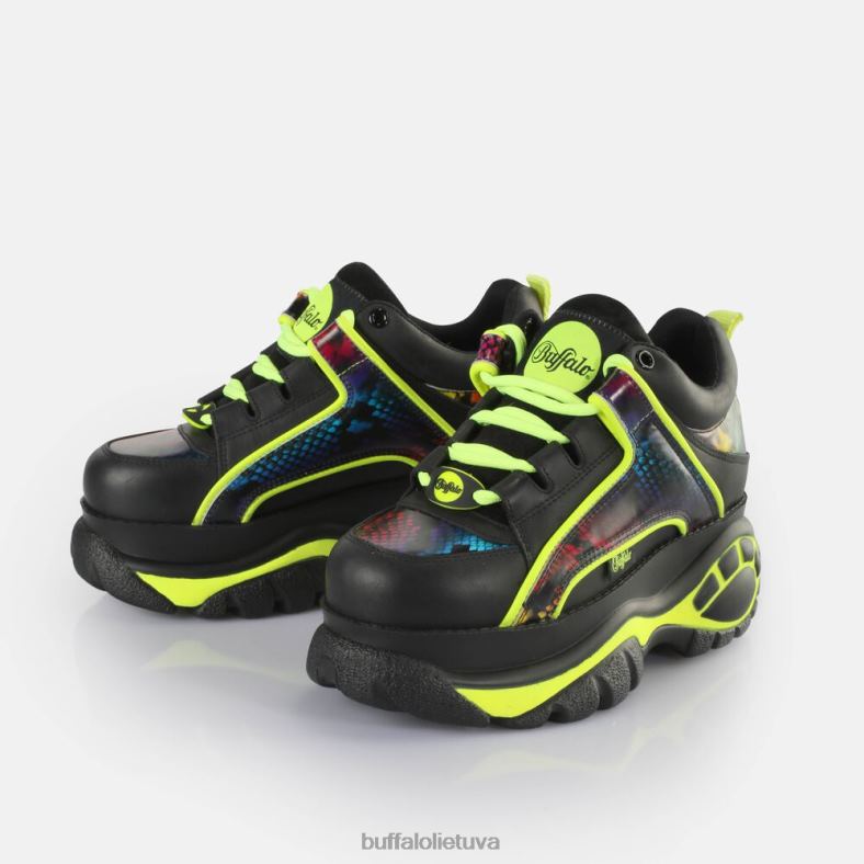 klasikiniai žemi sportbačiai Buffalo juoda/vaivorykštinė gyvatė4D4XB829 |sportbačiai
