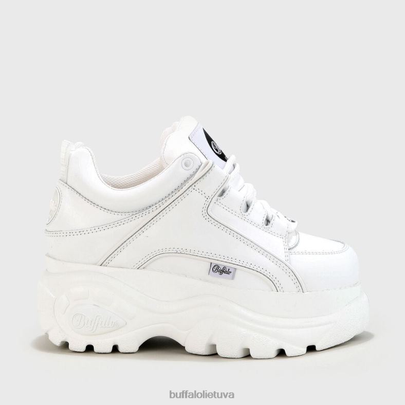 klasikiniai žemi sportbačiai odiniai Buffalo baltas4D4XB351 |sportbačiai