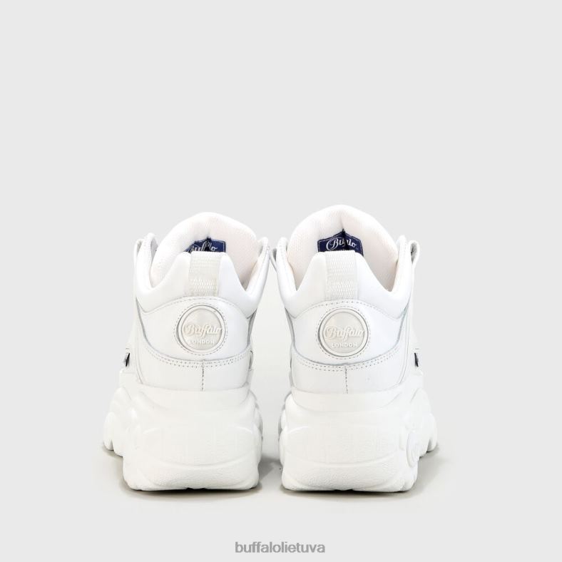 klasikiniai žemi sportbačiai odiniai Buffalo baltas4D4XB351 |sportbačiai