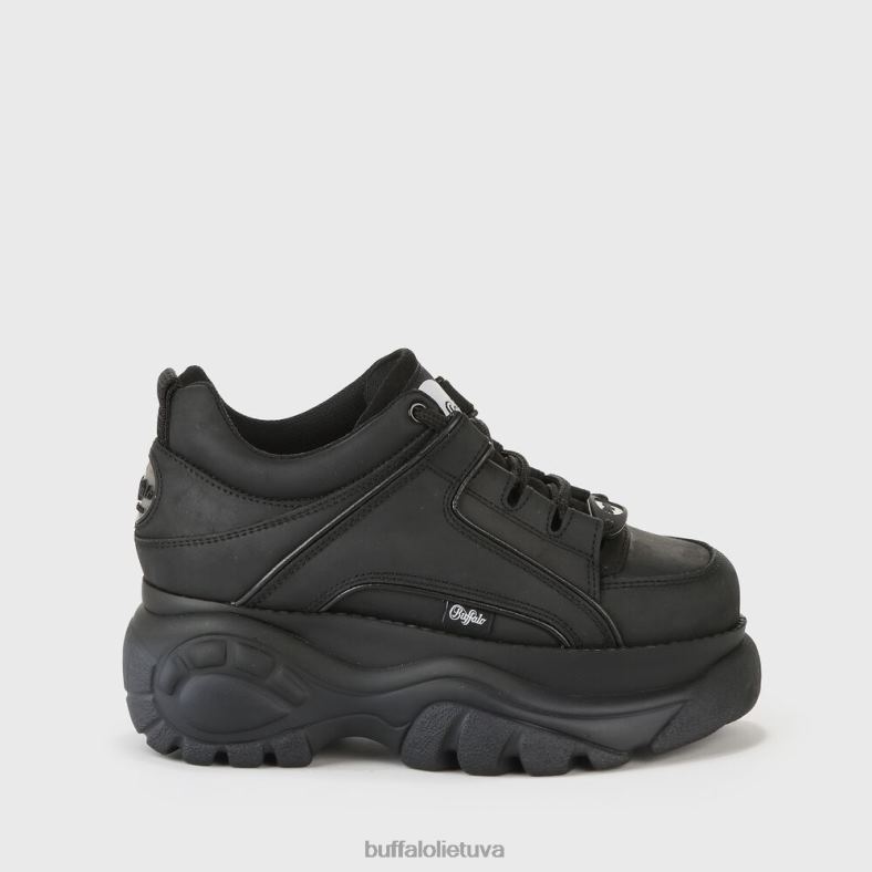 klasikiniai žemi sportbačiai odiniai Buffalo juodas4D4XB350 |sportbačiai