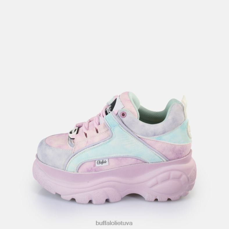 klasikiniai, žemi veganiški sportbačiai Buffalo pastelinė multi4D4XB667 |sportbačiai