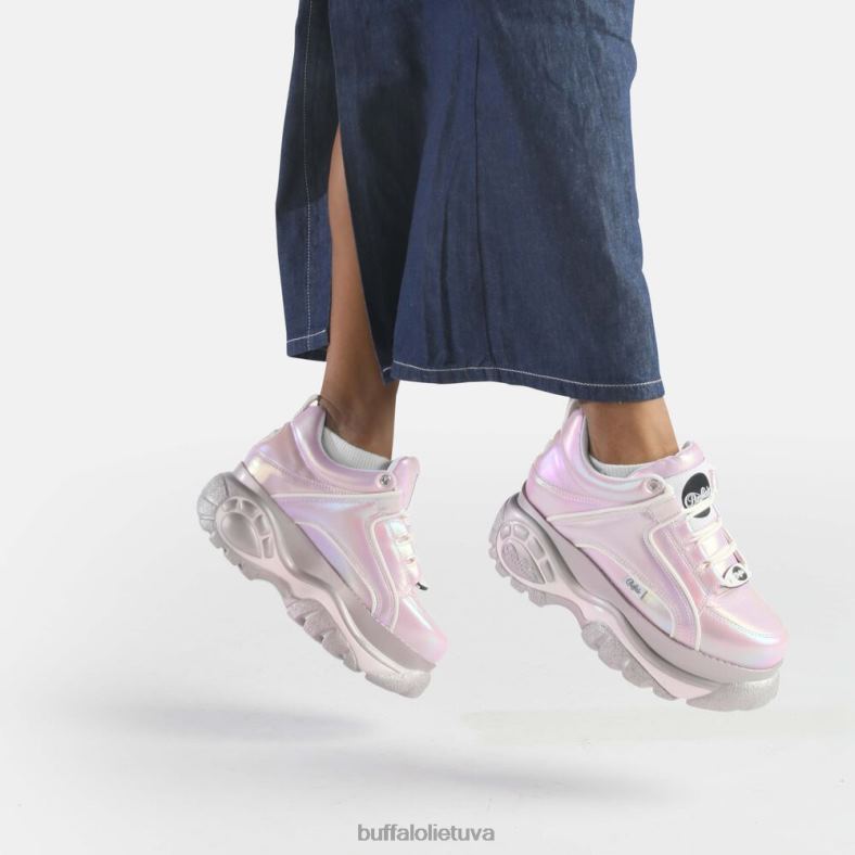 klasikiniai, žemi veganiški sportbačiai Buffalo rausva metalo4D4XB269 |sportbačiai