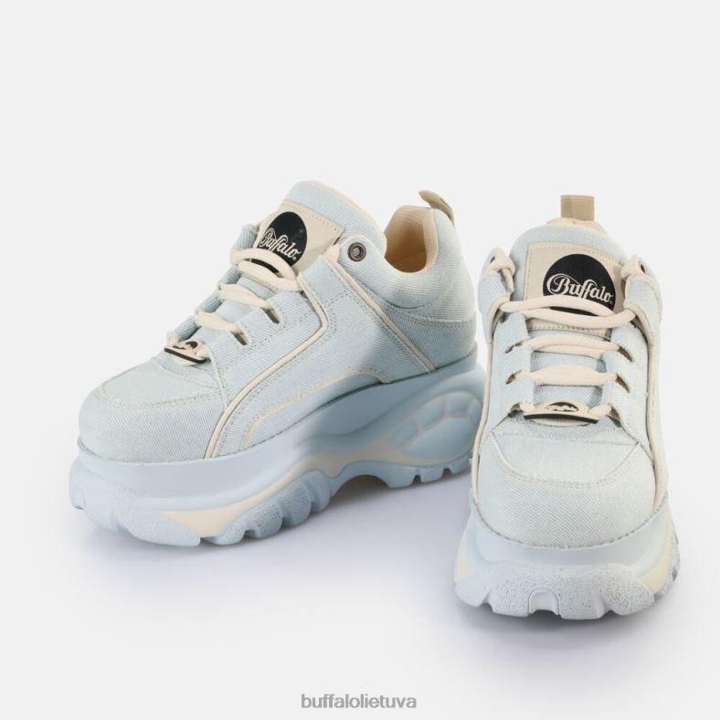 klasikiniai, žemi veganiški sportbačiai Buffalo šviesiai mėlynas džinsas4D4XB593 |sportbačiai