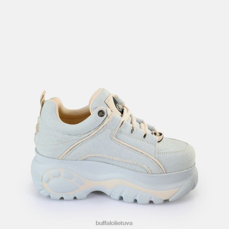 klasikiniai, žemi veganiški sportbačiai Buffalo šviesiai mėlynas džinsas4D4XB593 |sportbačiai