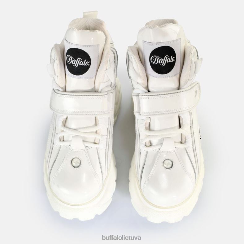 klasikiniai sportbačiai aukštos lakuotos odos Buffalo juodas4D4XB167 |sportbačiai