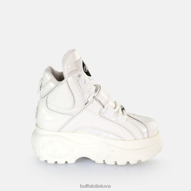 klasikiniai sportbačiai aukštos lakuotos odos Buffalo juodas4D4XB167 |sportbačiai