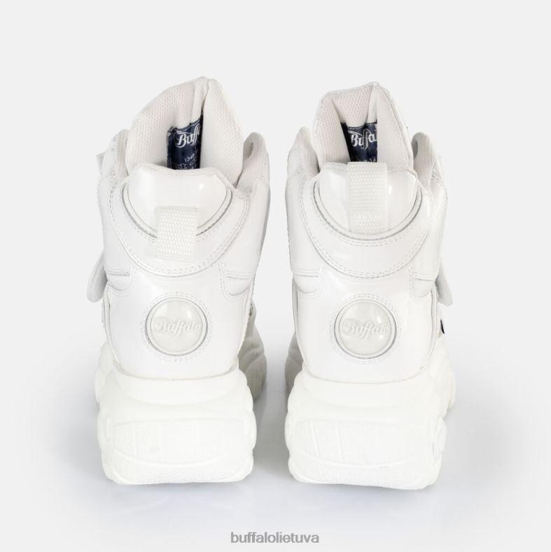 klasikiniai sportbačiai aukštos lakuotos odos Buffalo juodas4D4XB167 |sportbačiai