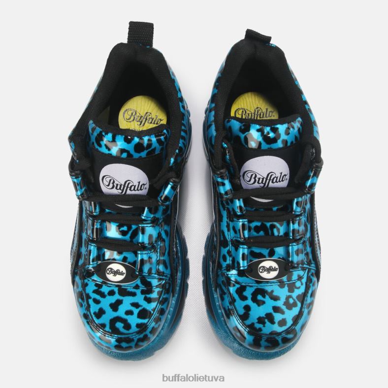 klasikiniai sportbačiai žemai lakuota oda Buffalo turkis4D4XB885 |sportbačiai