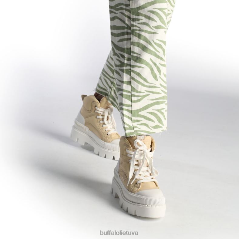 raven laceup mid sneaker high vegan Buffalo kremas4D4XB655 |sportbačiai