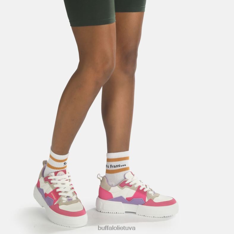 rse v2 žemi veganiški sportbačiai Buffalo balta/violetinė/rožinė4D4XB516 |sportbačiai
