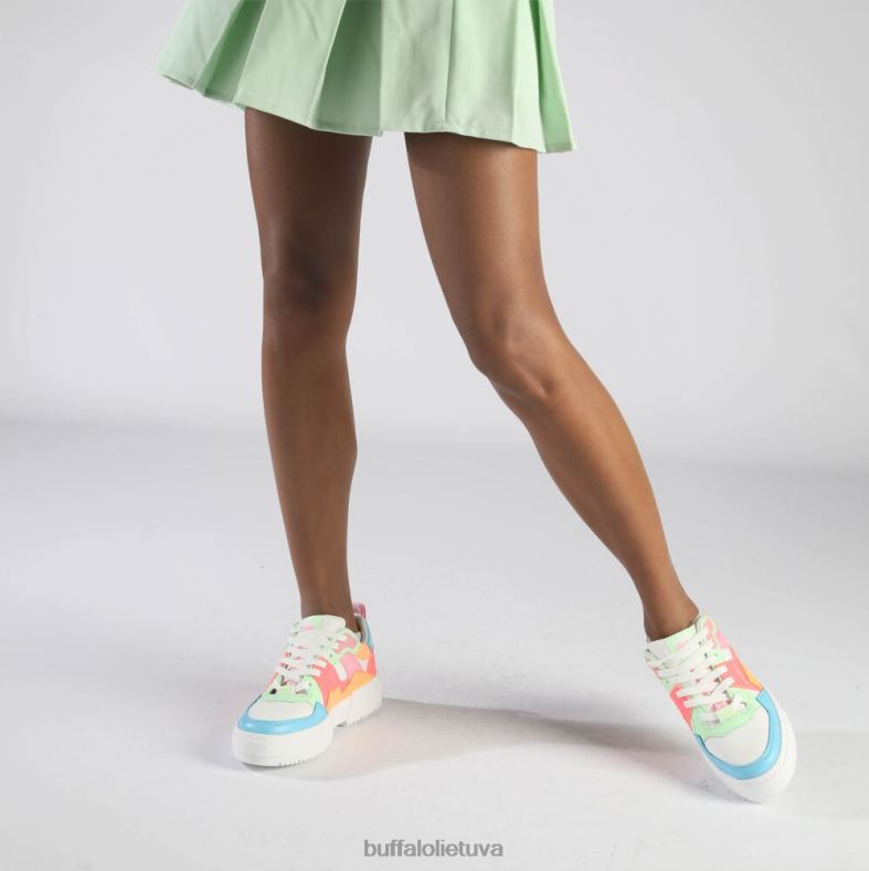 rse v2 sportbačiai žemi veganiški Buffalo balta/neoninė multi4D4XB57 |sportbačiai