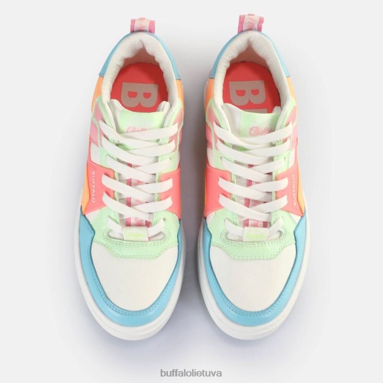 rse v2 sportbačiai žemi veganiški Buffalo balta/neoninė multi4D4XB57 |sportbačiai