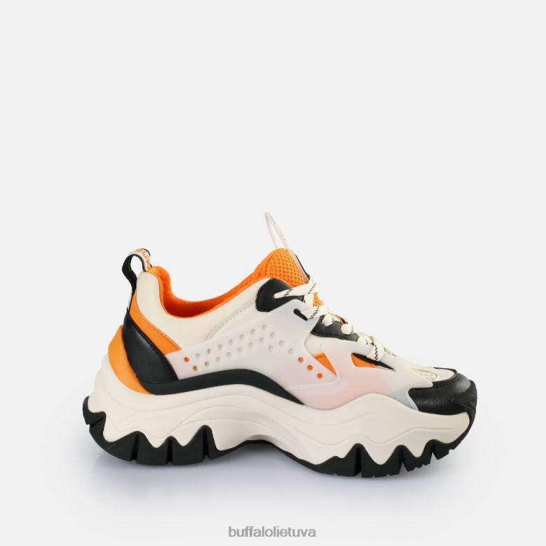 sportbačiai žemi veganiški Buffalo kreminė/oranžinė/juoda4D4XB9 |sportbačiai