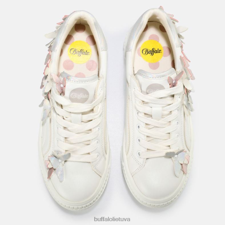 suporuoti drugeliai, žemi veganiški sportbačiai Buffalo baltas4D4XB32 |sportbačiai