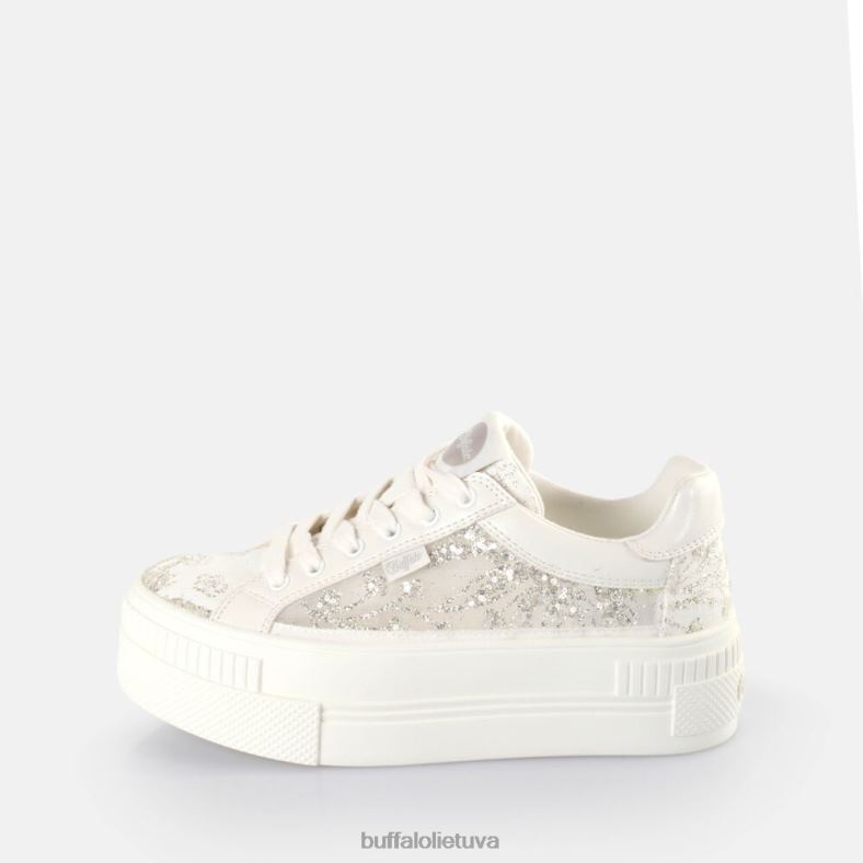 suporuoti nėriniuoti sportbačiai žemi veganiški Buffalo sidabras4D4XB131 |sportbačiai