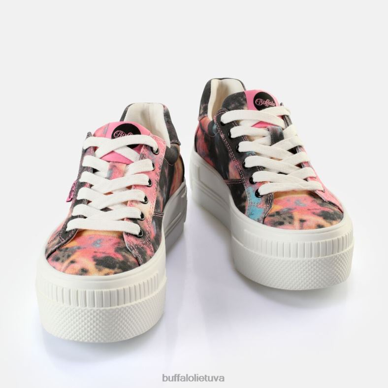 suporuoti sportbačiai žemi veganiški Buffalo juoda/rožinė4D4XB368 |sportbačiai