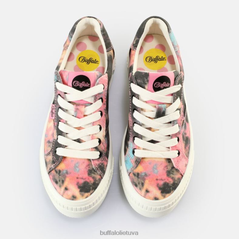 suporuoti sportbačiai žemi veganiški Buffalo juoda/rožinė4D4XB368 |sportbačiai