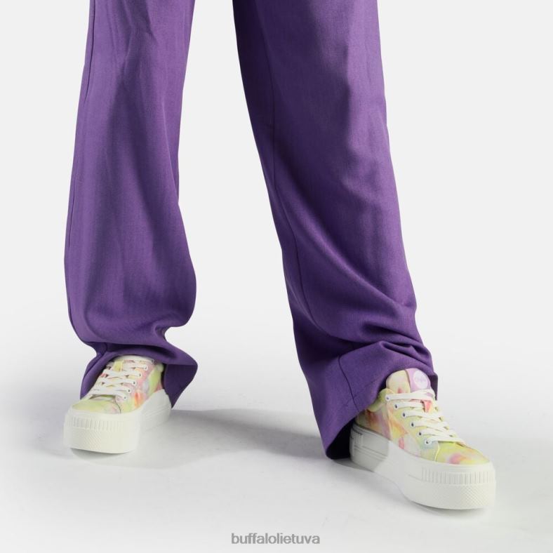 suporuoti sportbačiai žemi veganiški Buffalo koralinis/žalias kaklaraištis4D4XB115 |sportbačiai