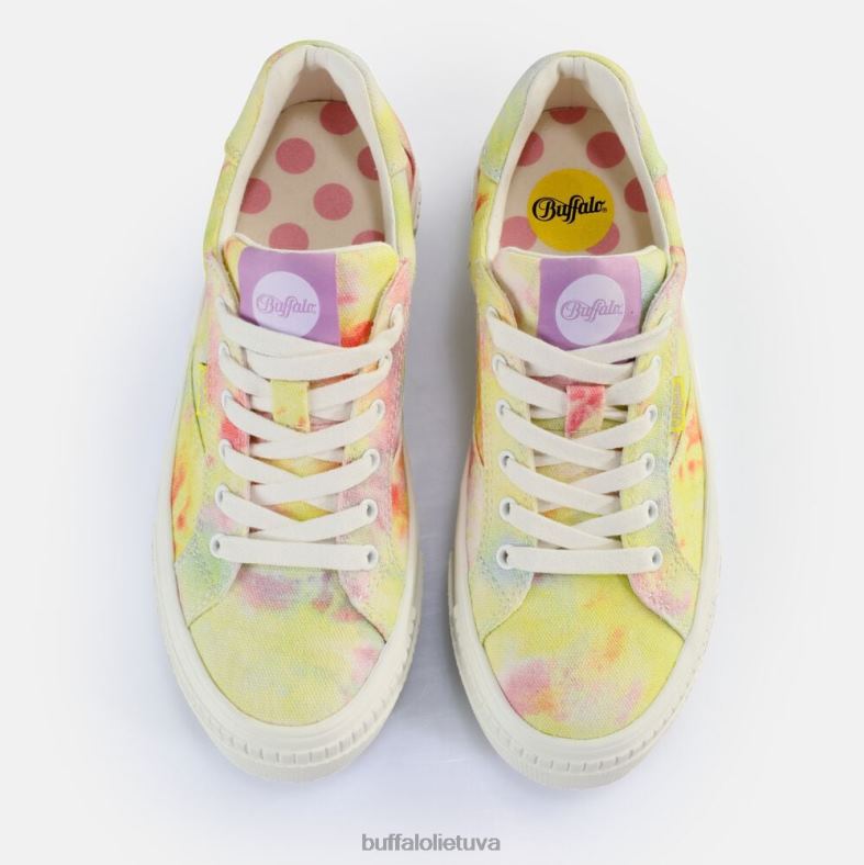 suporuoti sportbačiai žemi veganiški Buffalo koralinis/žalias kaklaraištis4D4XB115 |sportbačiai