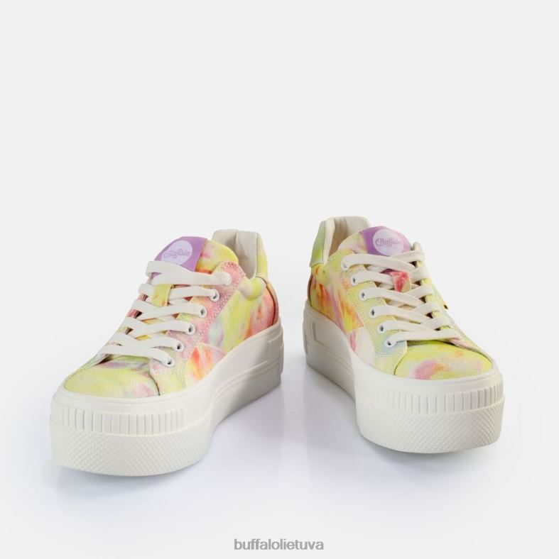 suporuoti sportbačiai žemi veganiški Buffalo koralinis/žalias kaklaraištis4D4XB115 |sportbačiai