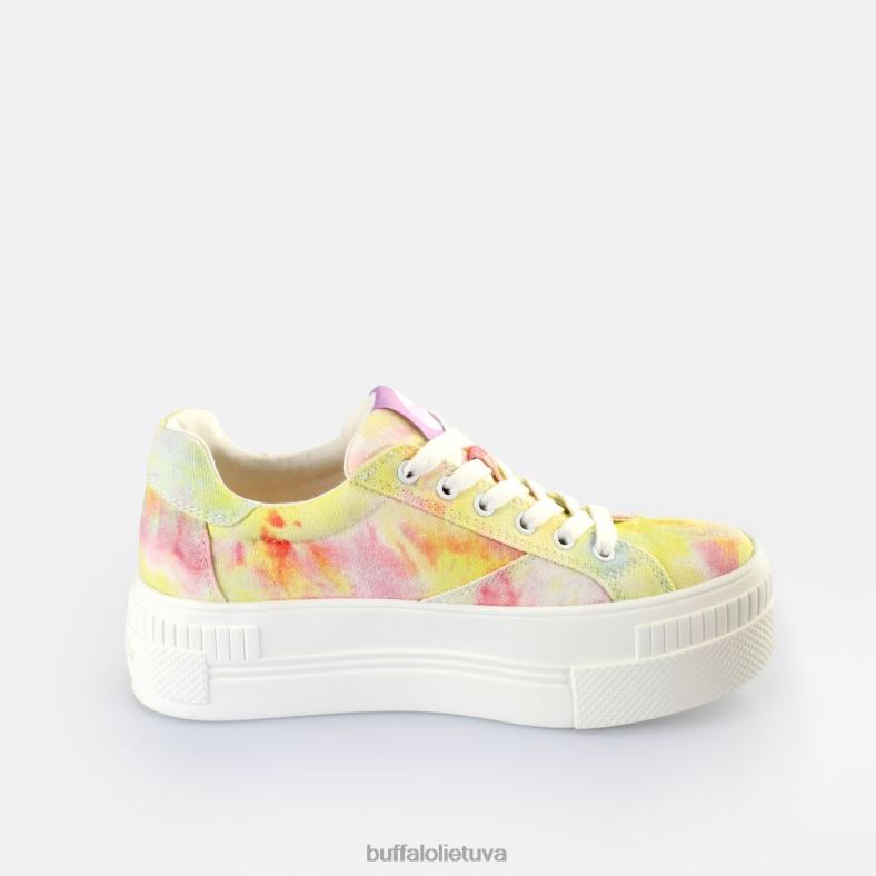 suporuoti sportbačiai žemi veganiški Buffalo koralinis/žalias kaklaraištis4D4XB115 |sportbačiai