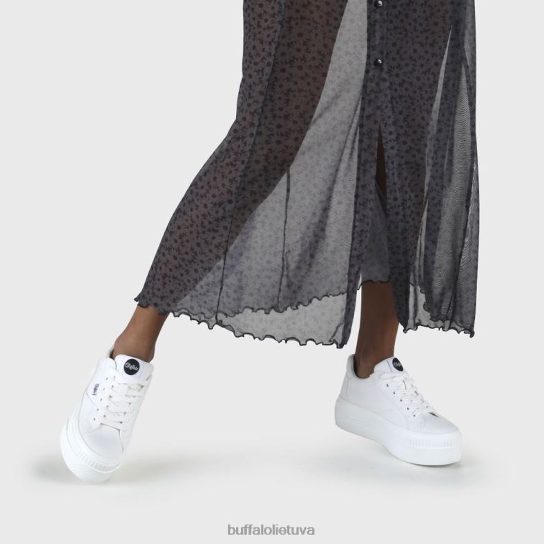 suporuoti sportbačiai veganai Buffalo baltas4D4XB111 |sportbačiai