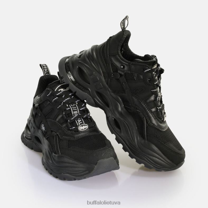 trivietis tuščiaviduris sportbatis žemas veganiškas Buffalo juodas4D4XB124 |sportbačiai