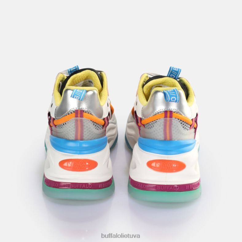 trivietis tuščiaviduris sportbatis žemas veganiškas Buffalo sidabrinė/violetinė4D4XB126 |sportbačiai