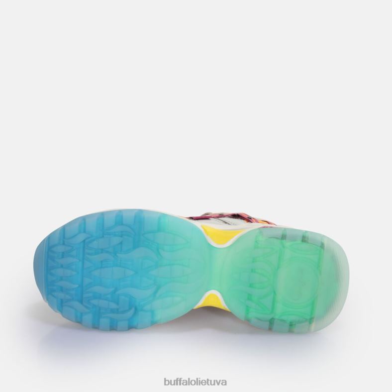 trivietis tuščiaviduris sportbatis žemas veganiškas Buffalo sidabrinė/violetinė4D4XB126 |sportbačiai