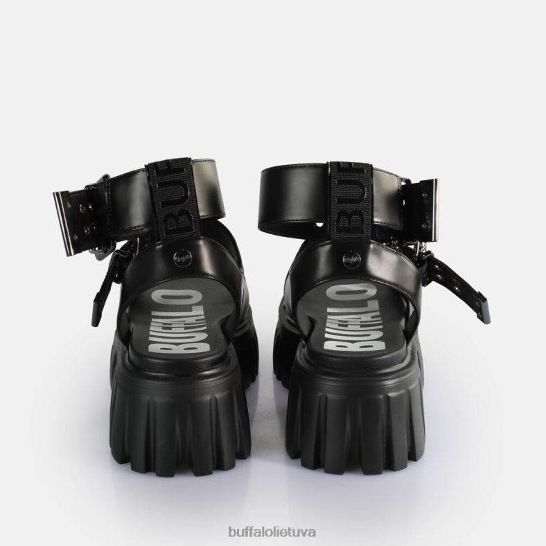 Lion choker platforminiai sandalai veganiški Buffalo juodas4D4XB181 |sandalai