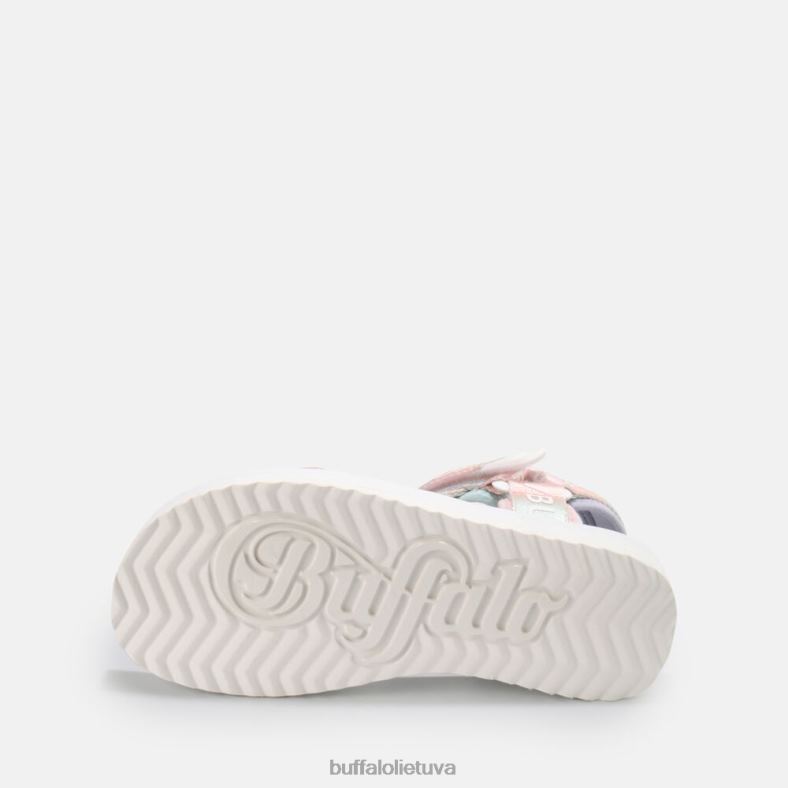 Sage bėgių kelio platformos basutės veganiškos Buffalo baltas/daugelis4D4XB852 |sandalai