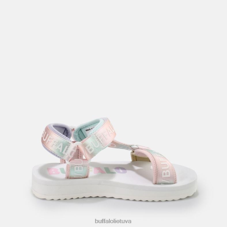 Sage bėgių kelio platformos basutės veganiškos Buffalo baltas/daugelis4D4XB852 |sandalai