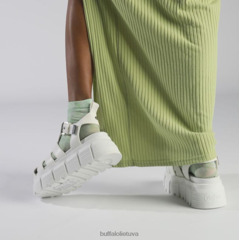 ava Fisher platformos sandalai veganiški Buffalo baltas4D4XB573 |sandalai