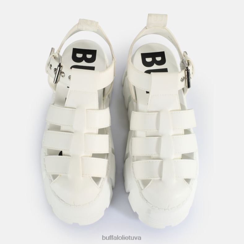 ava Fisher platformos sandalai veganiški Buffalo baltas4D4XB573 |sandalai