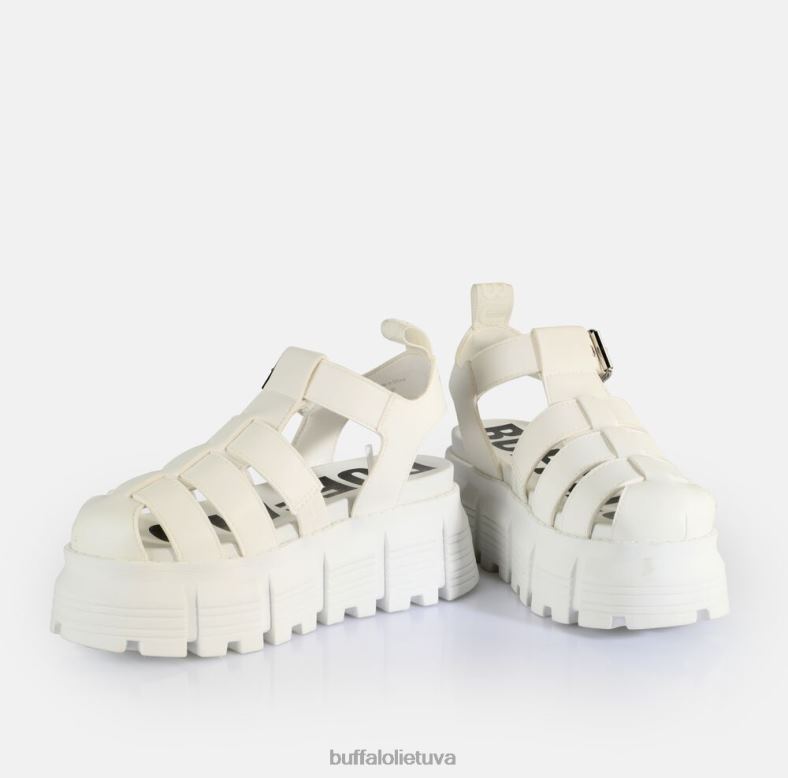 ava Fisher platformos sandalai veganiški Buffalo baltas4D4XB573 |sandalai