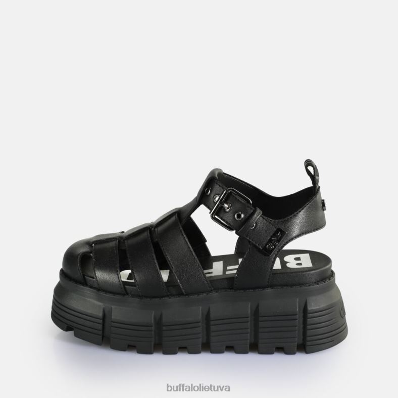 ava Fisher platformos sandalai veganiški Buffalo juodas4D4XB572 |sandalai