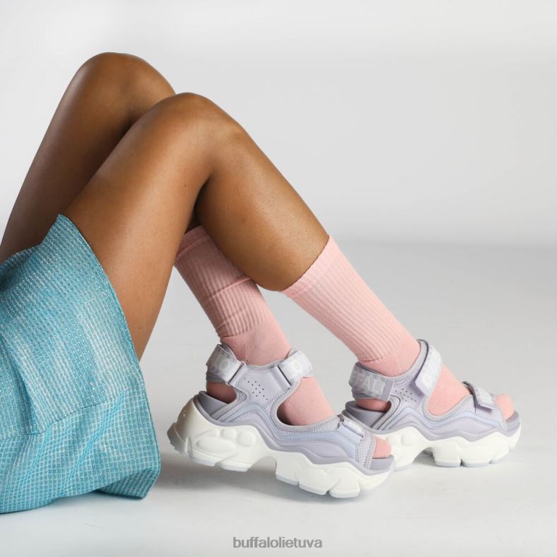 dvejetainiai 0 platforminiai sandalai veganiški Buffalo levandos4D4XB147 |sandalai