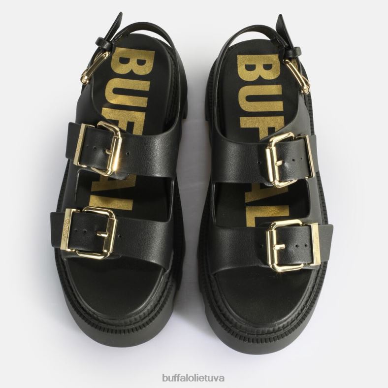 flora ant platformos sandalai vegan Buffalo juodas4D4XB106 |sandalai