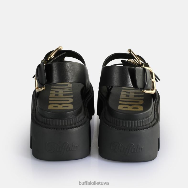 flora ant platformos sandalai vegan Buffalo juodas4D4XB106 |sandalai