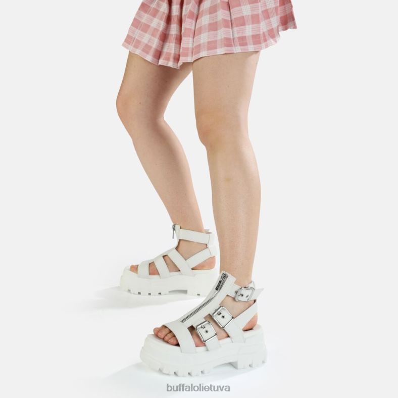 gld veganiškos basutės su užtrauktuku Buffalo baltas4D4XB405 |sandalai