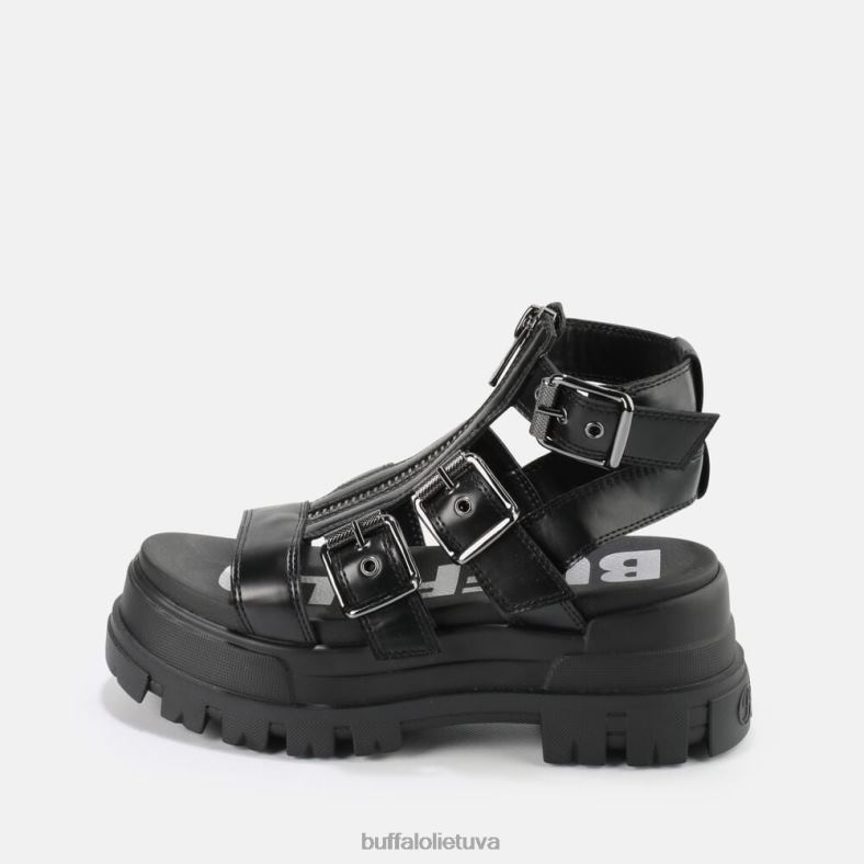 gld veganiškos basutės su užtrauktuku Buffalo juodas4D4XB406 |sandalai