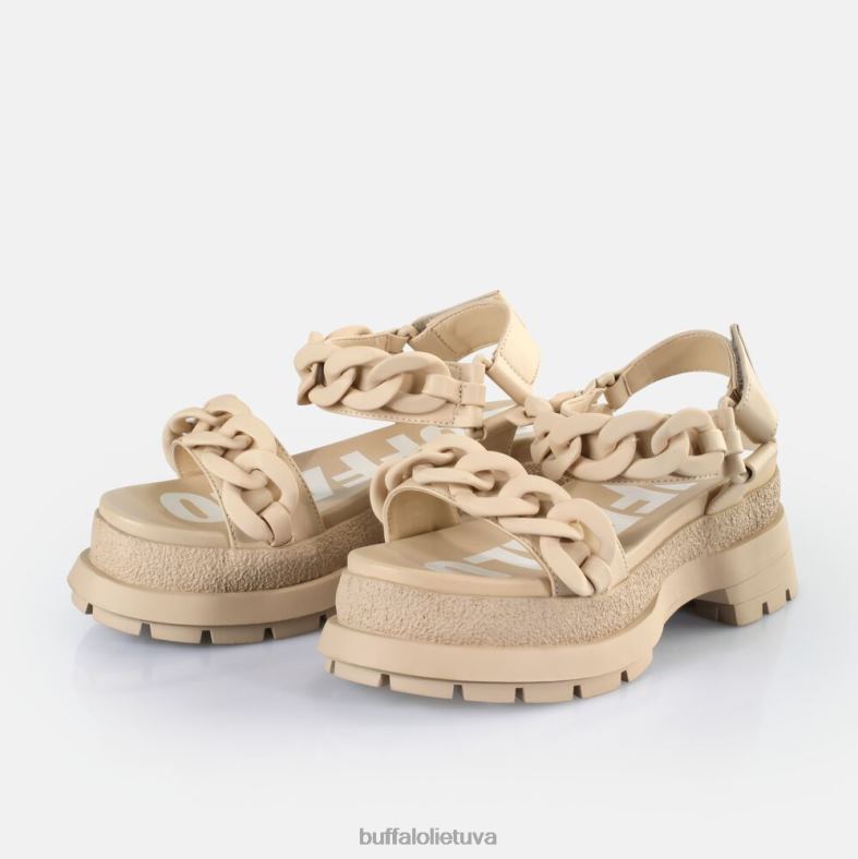 grubūs grandininiai platforminiai sandalai veganiški Buffalo kremas4D4XB29 |sandalai